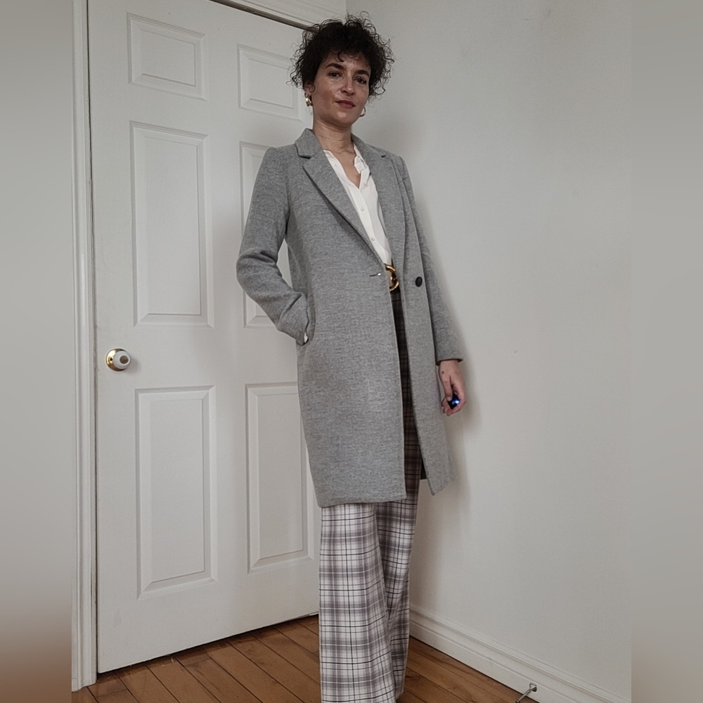 Babaton The Stedman Coat Gray Long Spring/Fall Coat